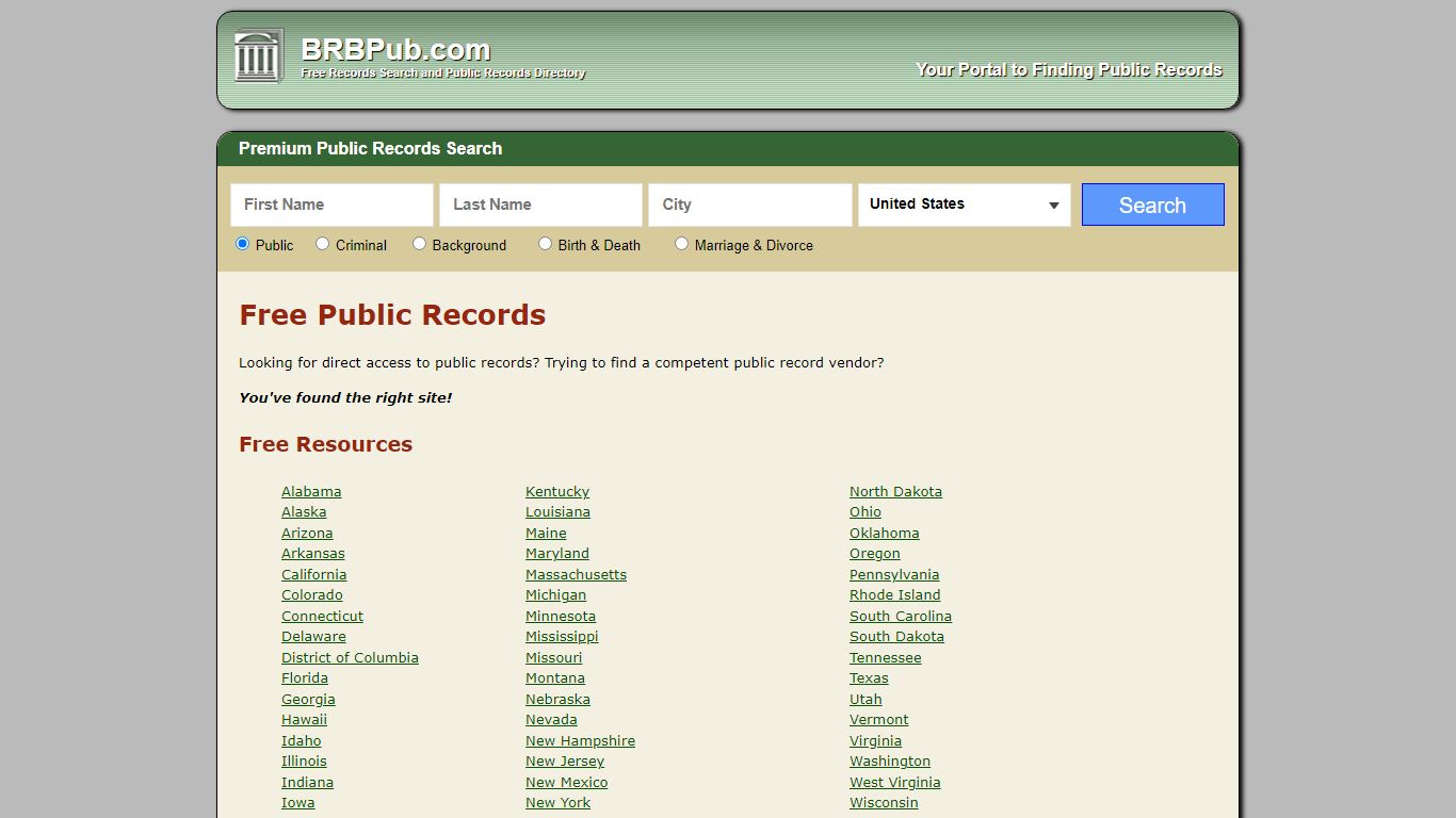 Free Public Records